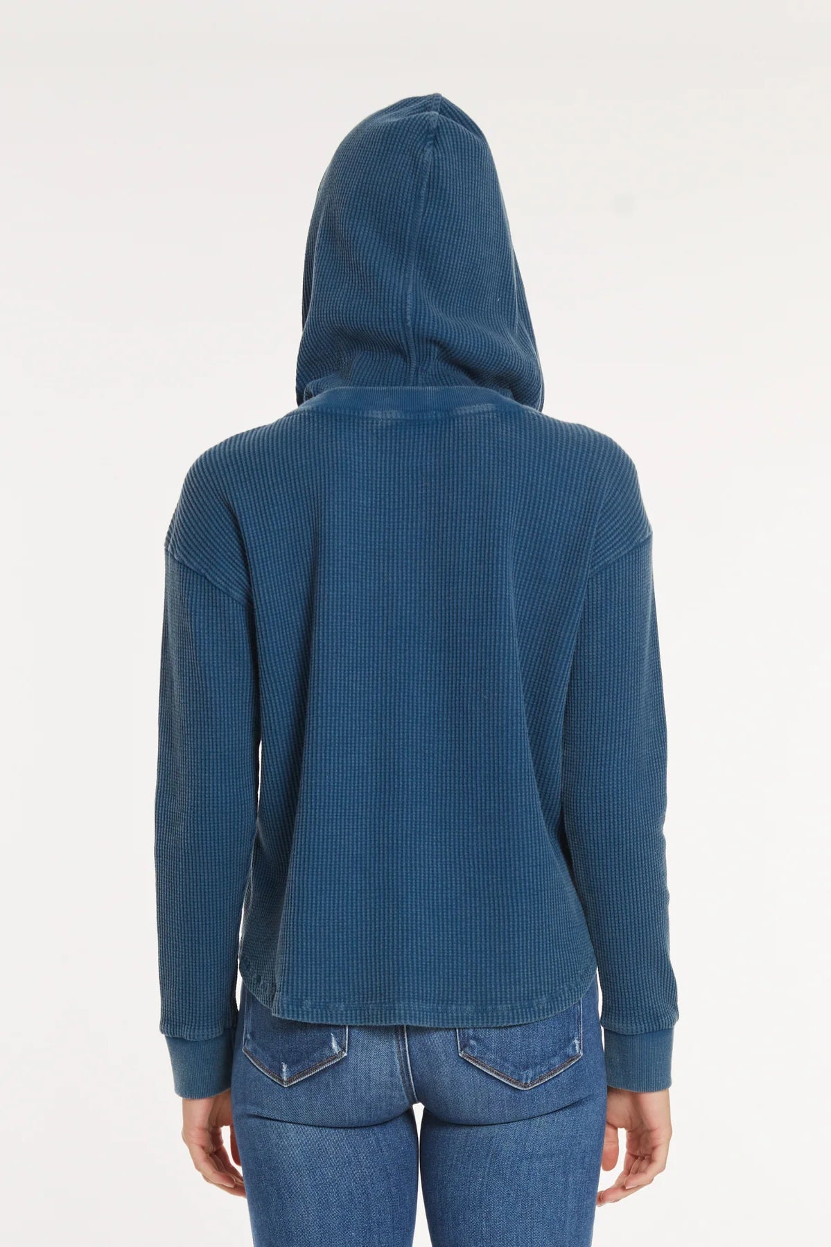 L/S WAFFLE HOODIE-FANTA-SEA-MODODOC