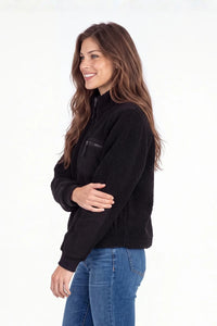 COZY SHERPA JACKET-BLACK-MODODOC