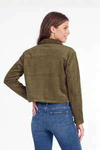 SEAMED SWING JACKET-OLIVE-MODODOC