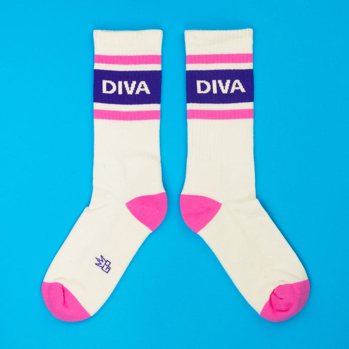 DIVA GYM CREW SOCKS-GUMBALL POODLE