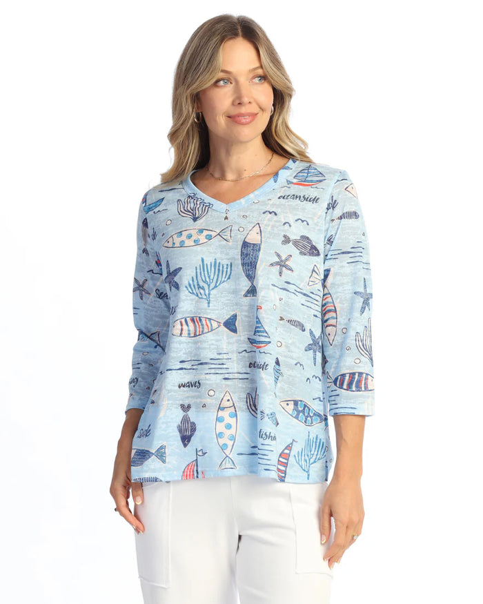 NEWPORT BURNOUT V-NECK-JESS AND JANE