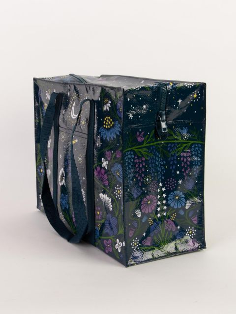 STARRY GARDEN SHOULDER TOTE - BLUE Q