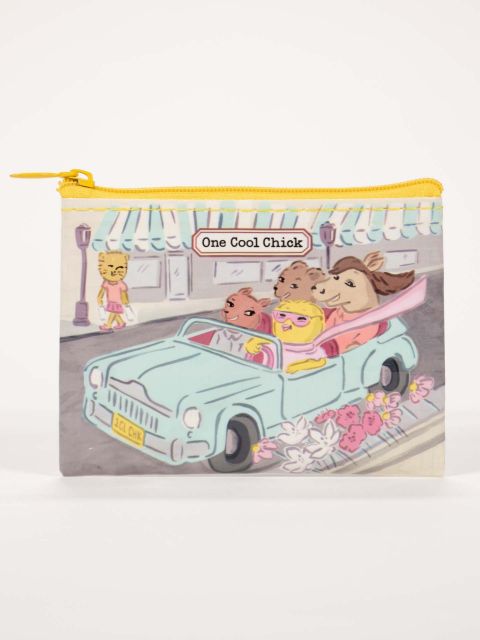 ONE COOL CHICK COIN PURSE - BLUE Q