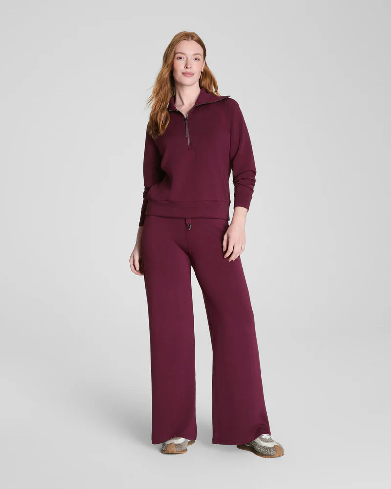 AIRESSENTIALS HALF ZIP-PLUM BERRY-SPANX