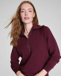 AIRESSENTIALS HALF ZIP-PLUM BERRY-SPANX