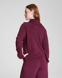 AIRESSENTIALS HALF ZIP-PLUM BERRY-SPANX