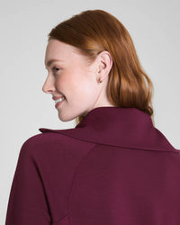 AIRESSENTIALS HALF ZIP-PLUM BERRY-SPANX