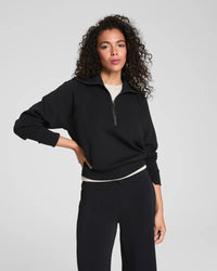 AIRESSENTIALS HALF ZIP-VERY BLACK-SPANX