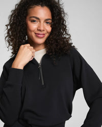 AIRESSENTIALS HALF ZIP-VERY BLACK-SPANX