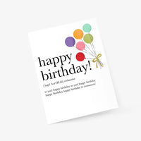 HAPPY BIRTHDAY DEFINITION ILLUSTRATED-BIRTHDAY CARD-FOOTNOTES