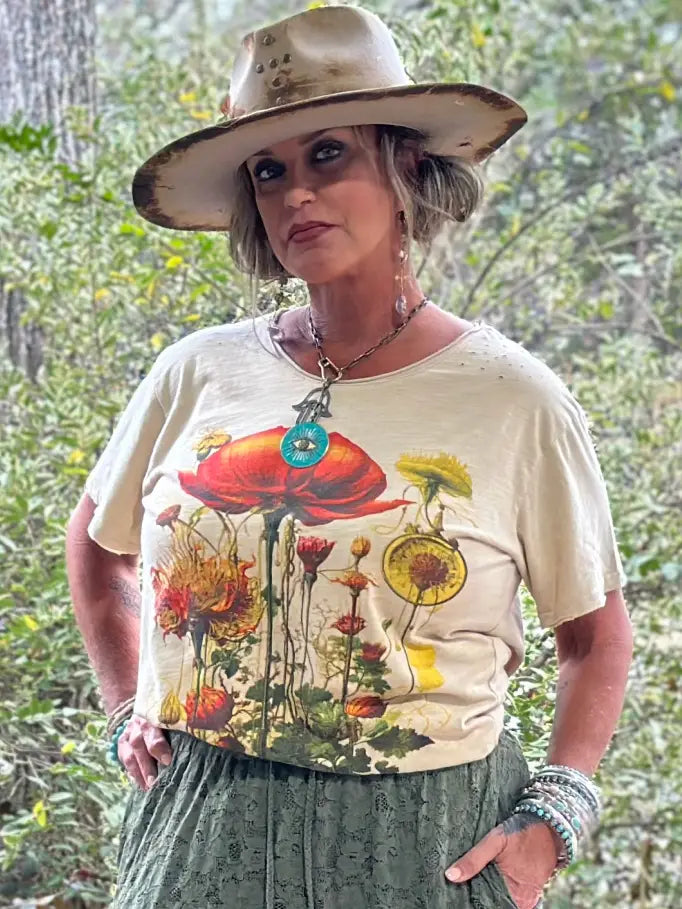 MOON DANCE TEE-FLORAL VIEWS-JADED GYPSY