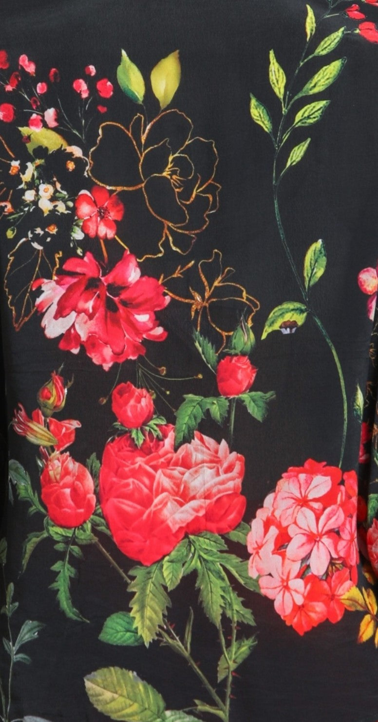 ROUGE FLORAL PRINT BUTTONDOWN BLOUSE-APNY