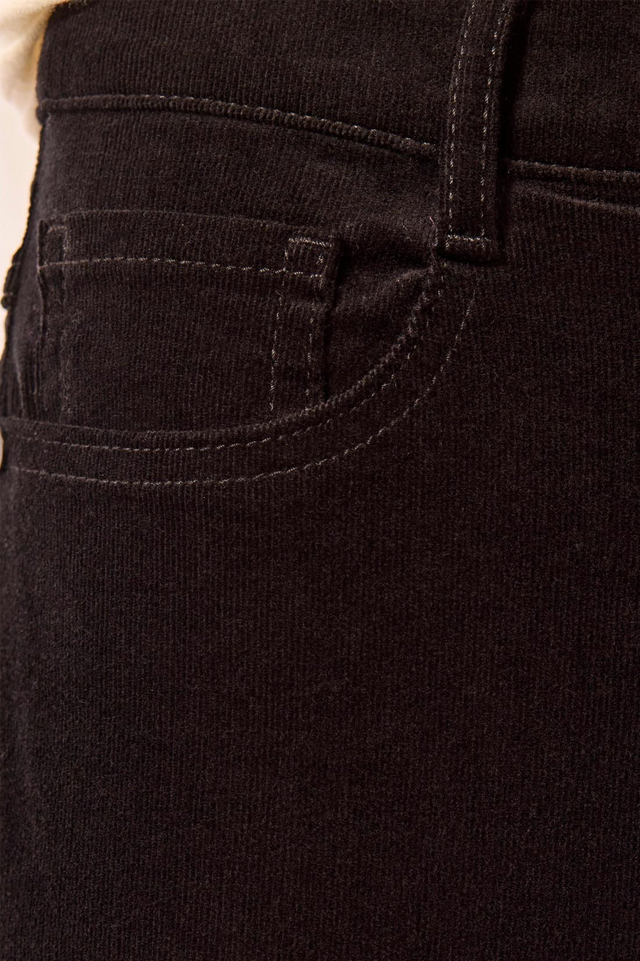MICRO-CORD AUDREY PULL ON SLIM ANKLE PANT-BLACK-TRIBAL