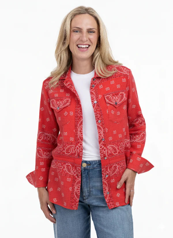 BANDANA SHIRT-RED-SHANNON PASSERO