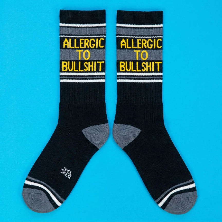 ALLERGIC TO BULL@H*T CREW SOCKS-GUMBALL POODLE