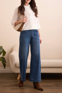 BOUNDLESS AUDREY PULL ON WIDE LEG JEANS-FADED BLUE-TRIBAL