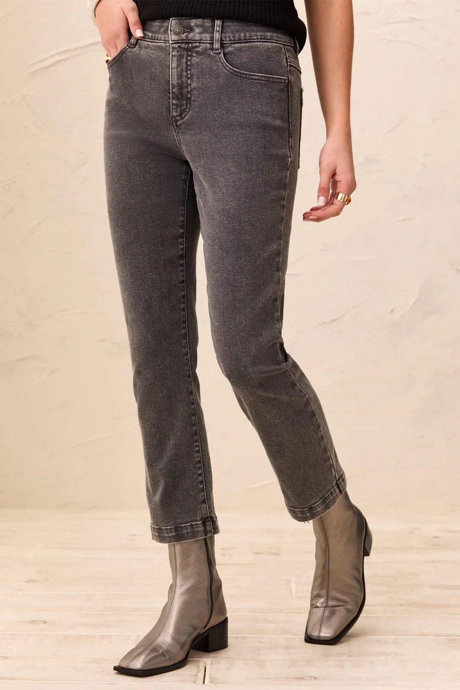 AUDREY BOUNDLESS CROP STRETCH DENIM-STORM GREY-TRIBAL
