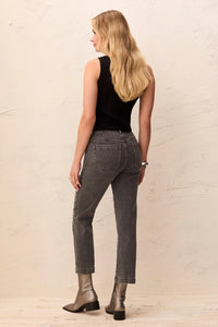 AUDREY BOUNDLESS CROP STRETCH DENIM-STORM GREY-TRIBAL