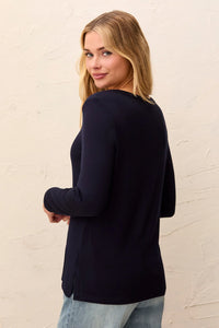 SOFT FRENCH TERRY L/S SCOOP TEE-NIGHTFALL-TRIBAL
