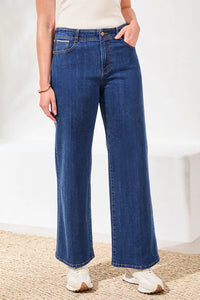 BLUE THRED BROOKE HIGH RISE WIDE LEG TROUSER-TRIBAL