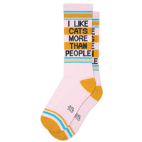 I LIKE CATS MORE THAN PEOPLE GYM CREW SOCKS-GUMBALL POODLE