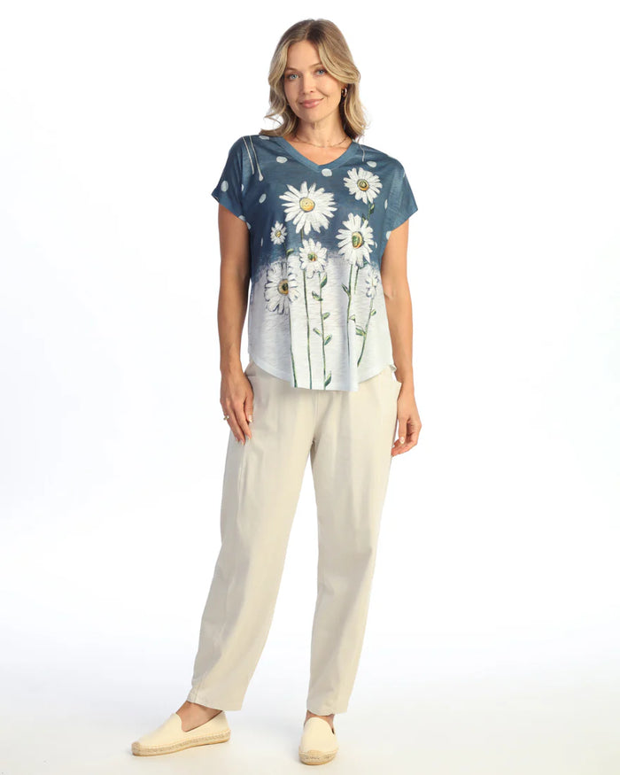 FRIENDSHIP SHORT SLEEVE V-NECK TOP-JESS AND JANE