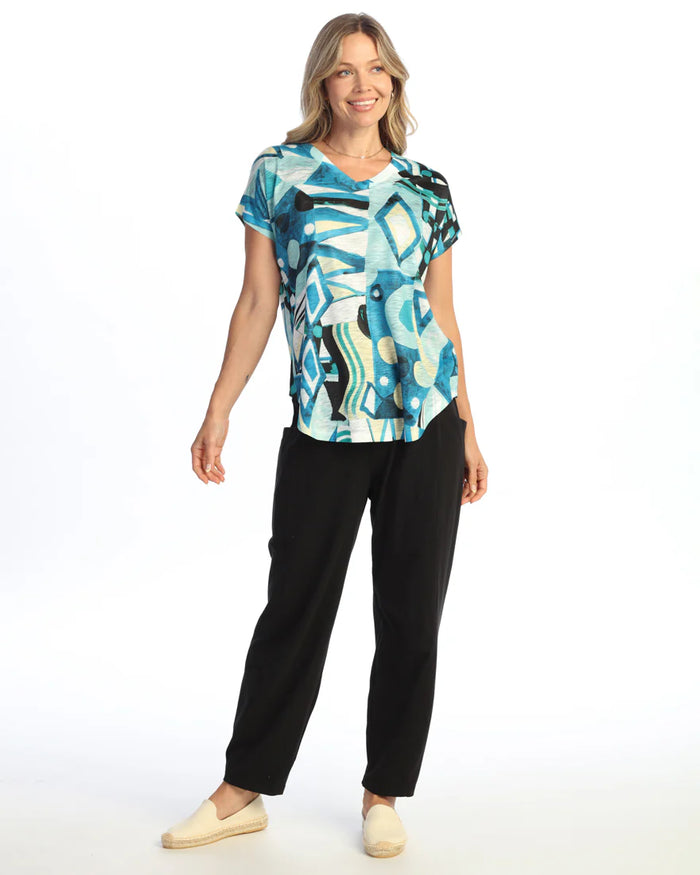 PINATA SHORT SLEEVE V-NECK TOP-JESS AND JANE