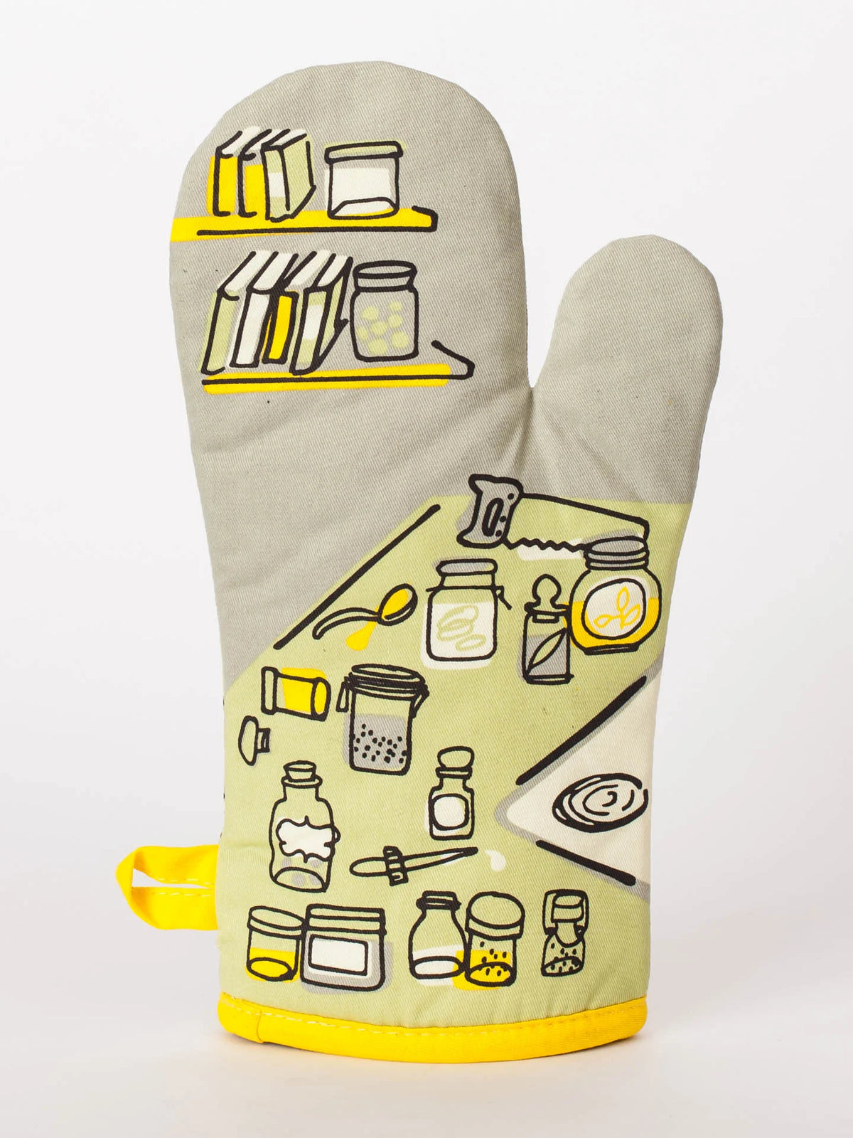 DROPPIN' A RECIPE OVEN MITT - BLUE Q