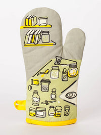 DROPPIN' A RECIPE OVEN MITT - BLUE Q