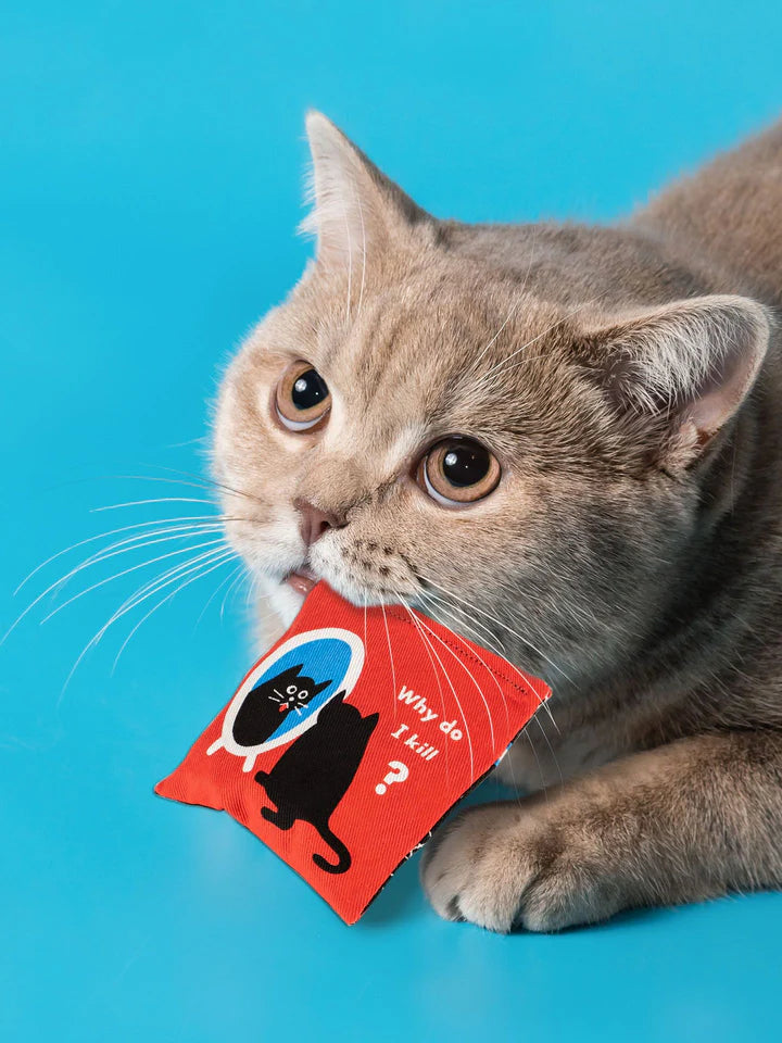 EXISTENTIAL KITTY CATNIP TOY-BLUE Q