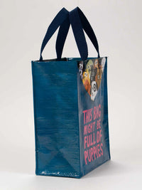 BAG FULL OF PUPPIES HANDY TOTE- BLUE Q