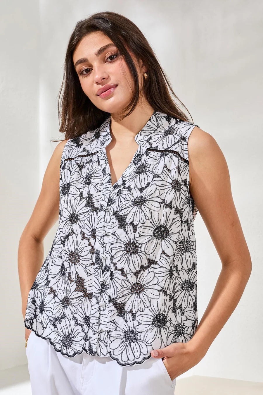 EMBROIDERED FLORAL BLOUSE-TRIBAL