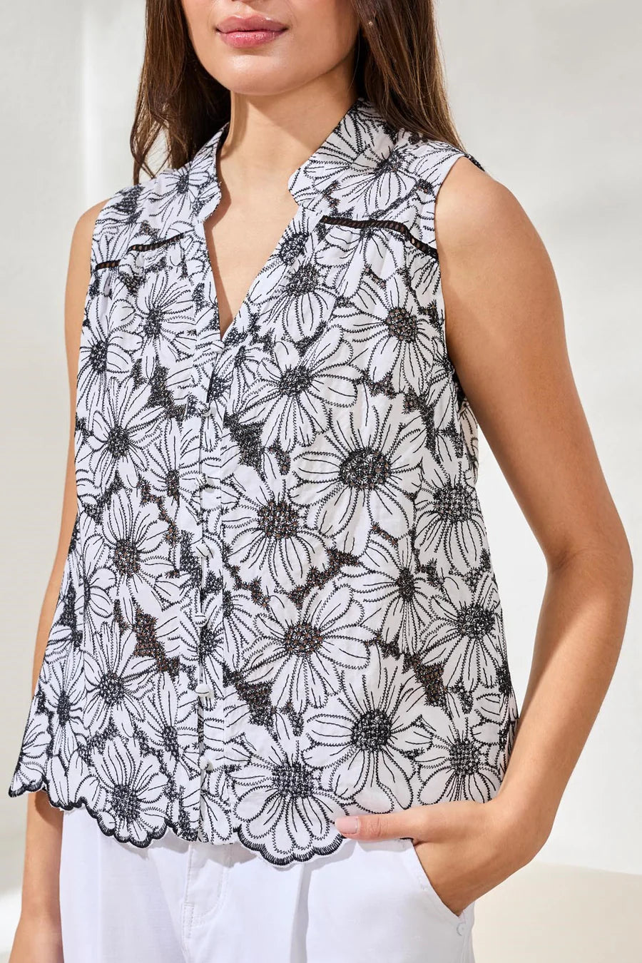 EMBROIDERED FLORAL BLOUSE-TRIBAL