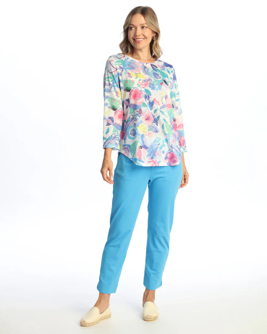 CAMELIA CREW NECK PRINT TOP-JESS AND JANE