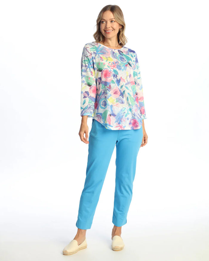 CAMELIA CREW NECK PRINT TOP-JESS AND JANE