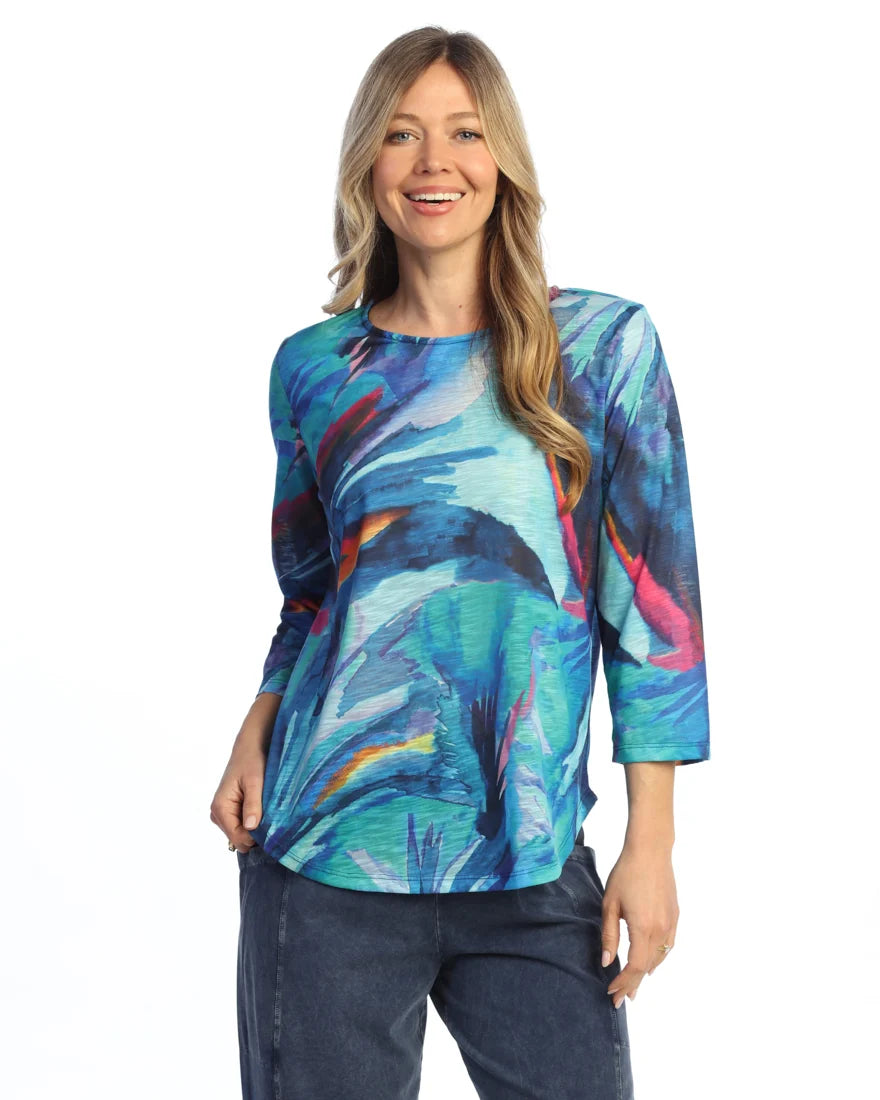 CRESCENDO CREW NECK PRINT TOP-JESS AND JANE