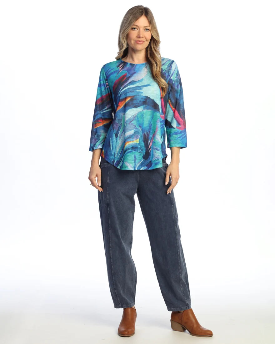 CRESCENDO CREW NECK PRINT TOP-JESS AND JANE