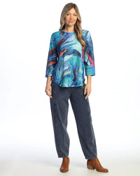 CRESCENDO CREW NECK PRINT TOP-JESS AND JANE