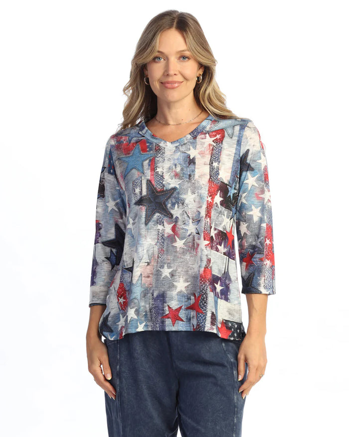 GLORY DAYS V-NECK TOP-JESS AND JANE
