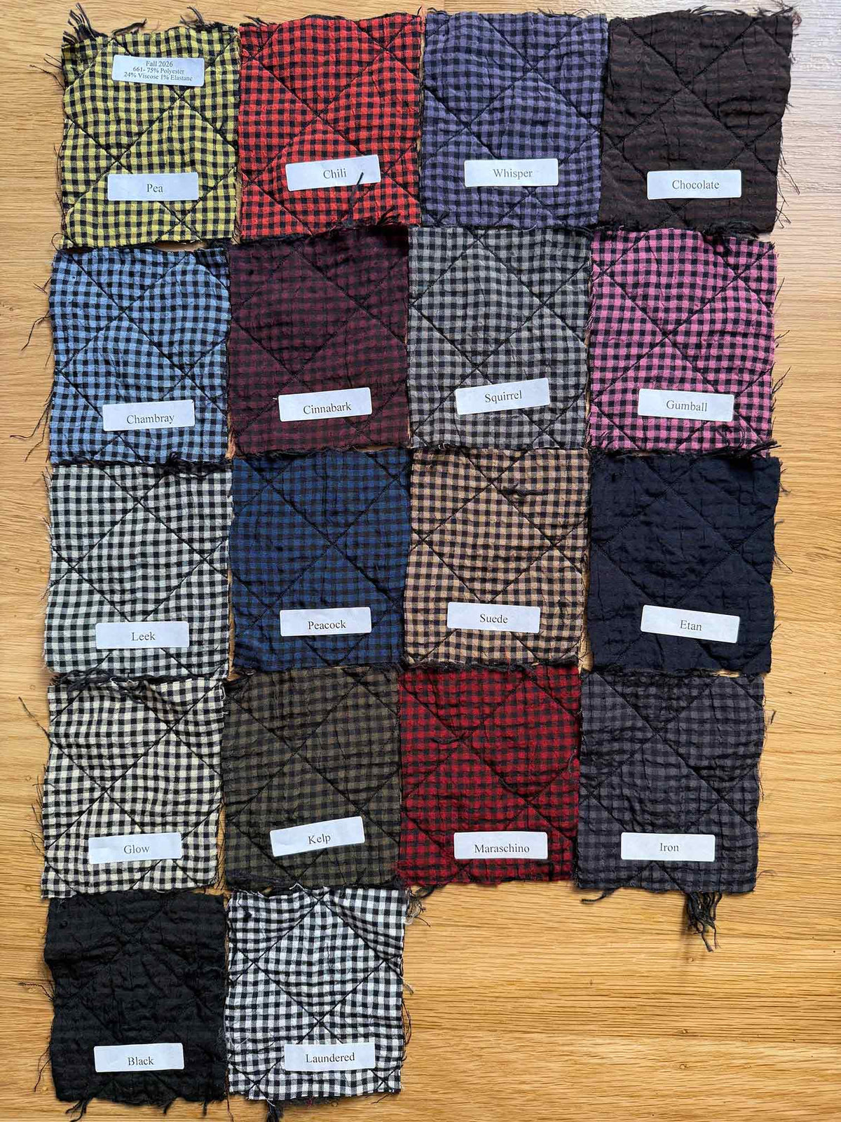 CRINKLE CHECK QUILTED OPEN VEST-KELP-CUT LOOSE