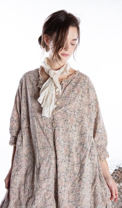 EUROPEAN COTTON EATHELYN DRESS-KALAMKARI-MAGNOLIA PEARL-DRESS 697