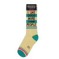 I LIKE DOGS MORE THAN PEOPLE GYM CREW SOCKS-GUMBALL POODLE