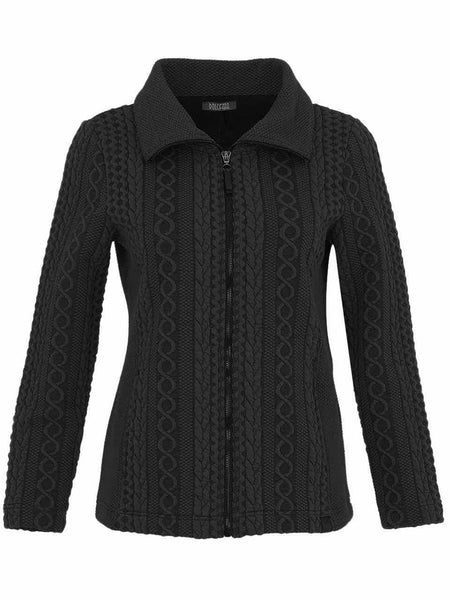 トップス maison de Dolce. chaleurvest black SHORT KNIT ZIP JACKET-BLACK-DOLCEZZA – Apropos San Luis Obispo