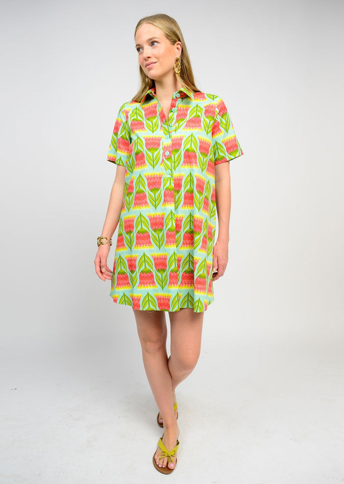 TULIP S/S SWING SHIRT DRESS-UNCLE FRANK