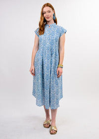 LINEN BLUES DRESS-BLUE-UNCLE FRANK