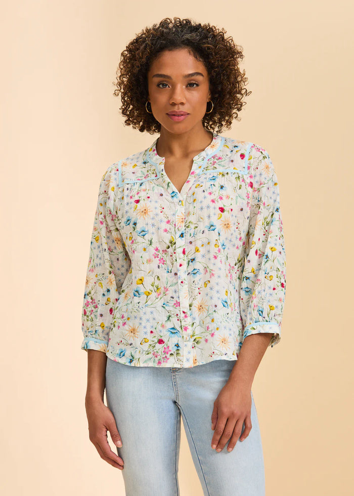 SPRING SOLSTICE 3/4 SLEEVE SHIRT-FDJ FRENCH DRESSING