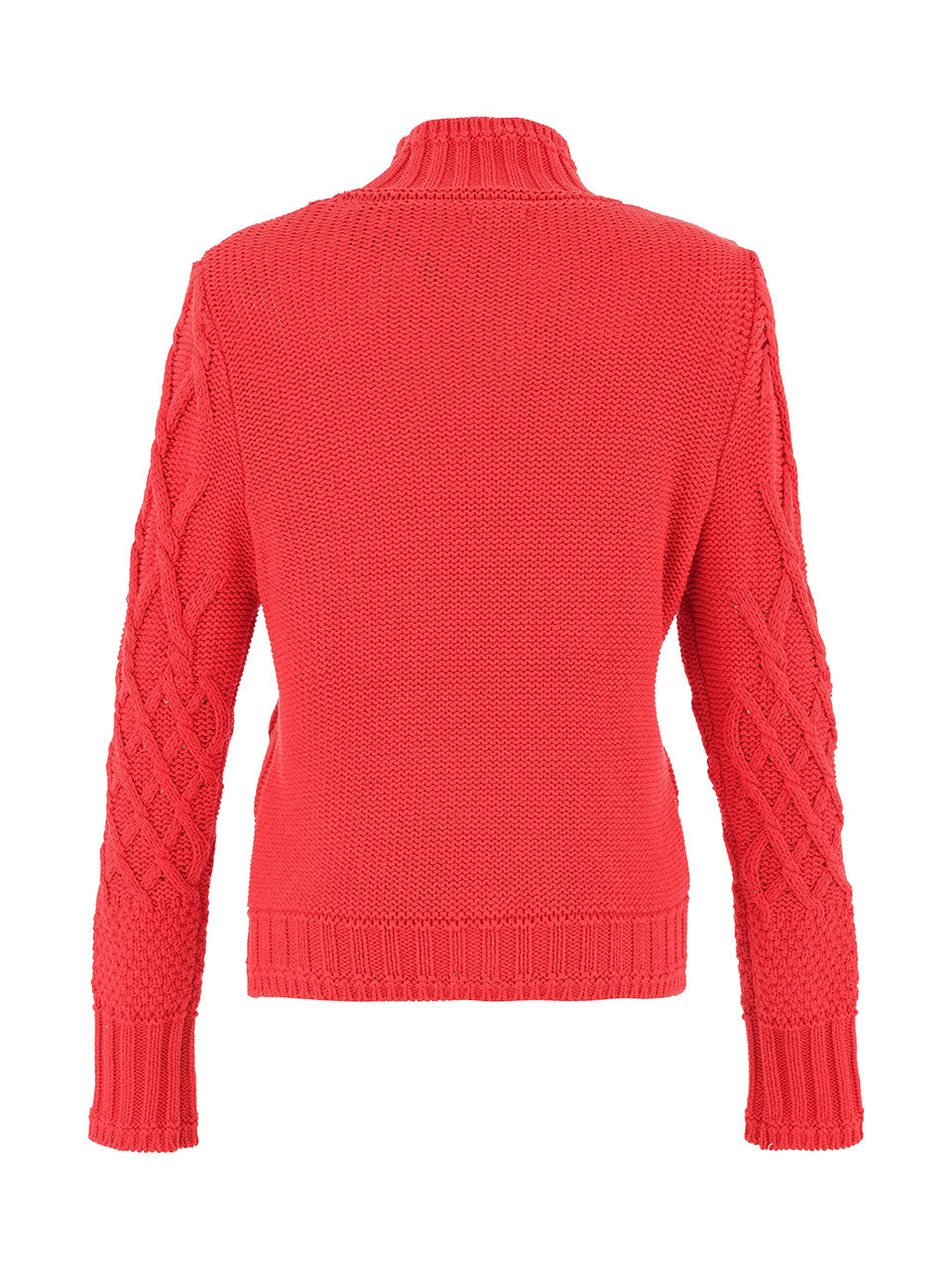 CABLE KNIT SWEATER-RED-DOLCEZZA