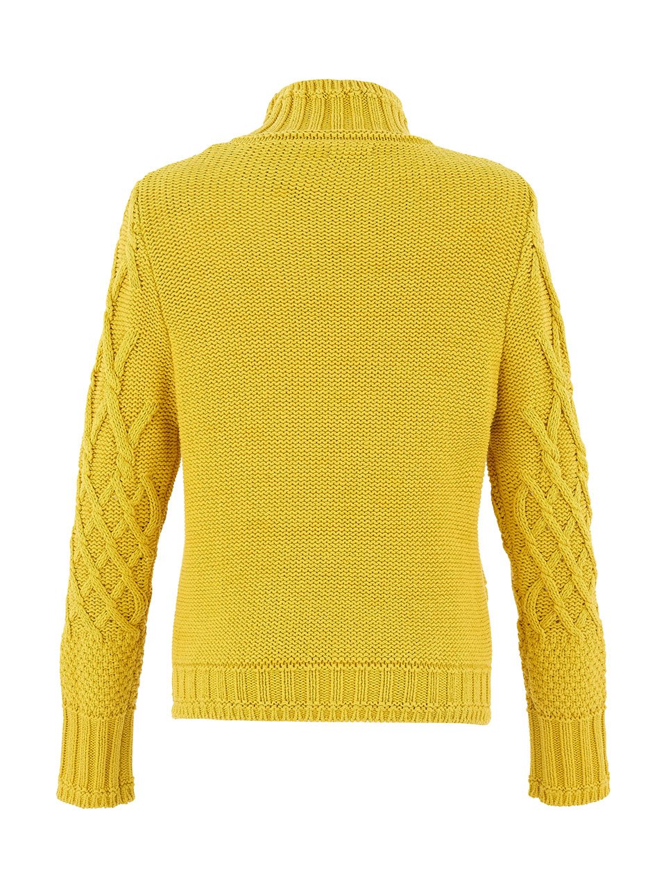 CABLE KNIT SWEATER-CHARTREUSE-DOLCEZZA