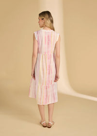 ALANA STRIPES TIER MIDI DRESS-FDJ FRENCH DRESSING
