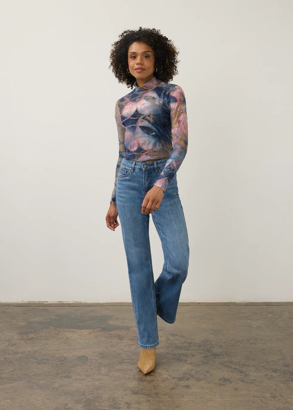 LONG SLEEV MOCK NECK TOP-EQUINOX-FDJ FRENCH DRESSING